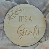 Engraved Baby Announcement Disc - Assorted