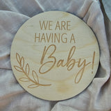 Engraved Baby Announcement Disc - Assorted